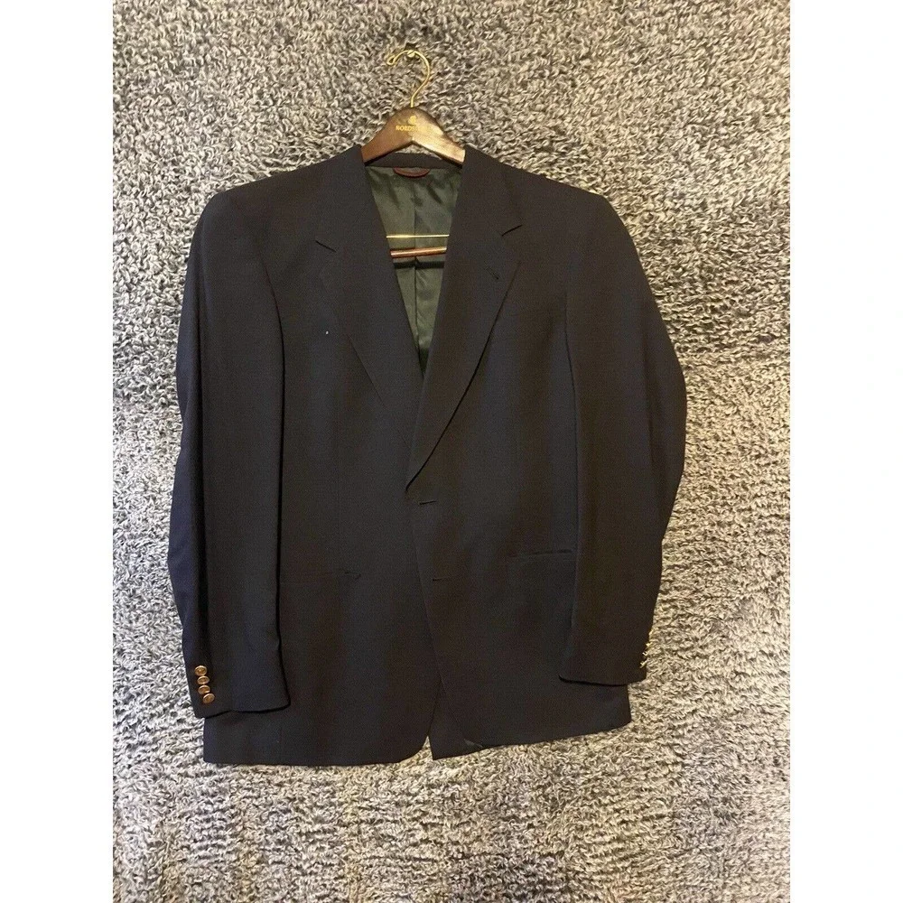 VTG HART SCHAFFNER MARX Made in USA Men's Blue Sports coat Blazer Jacket 40L
